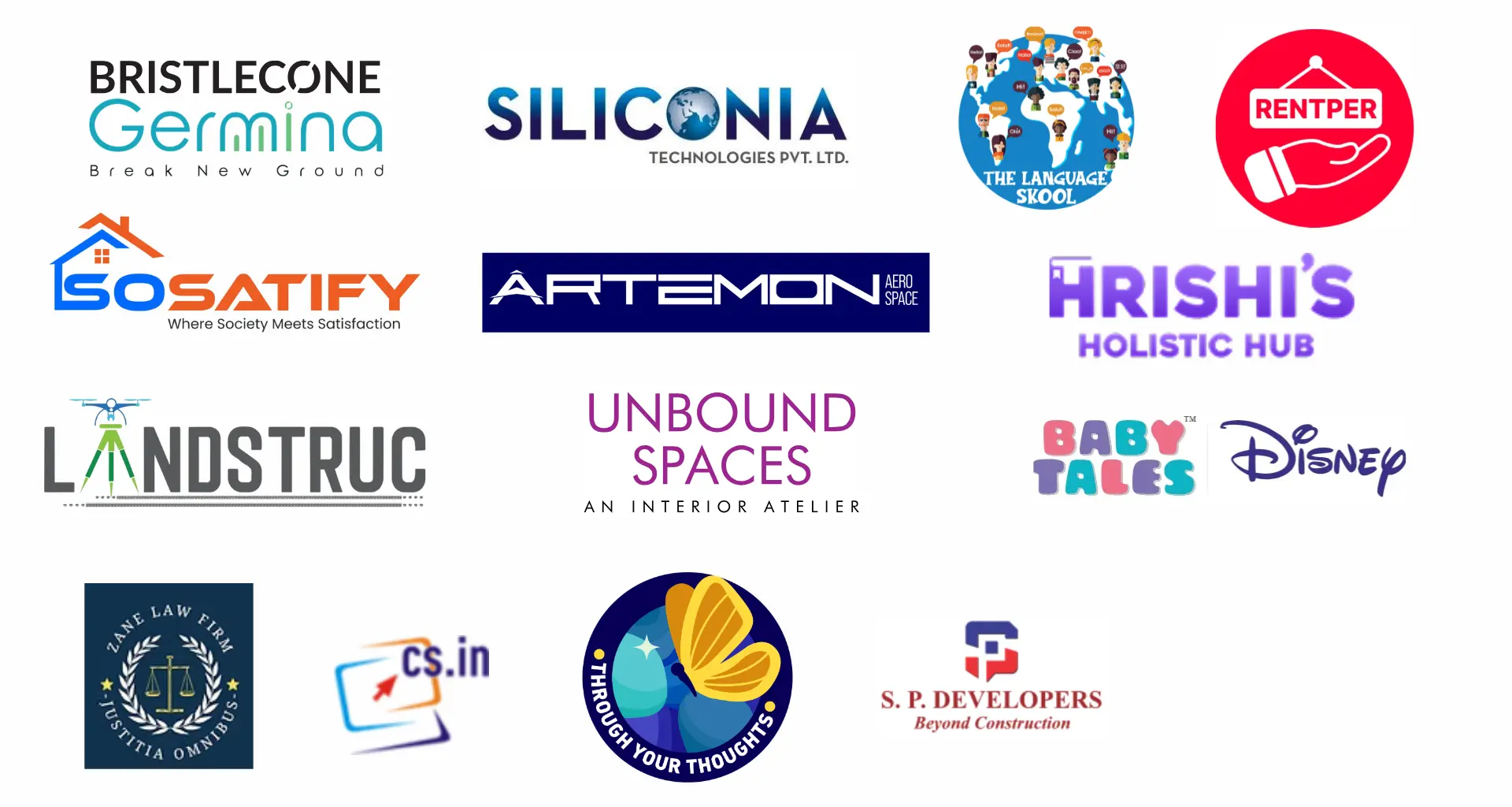 Client Logos showcasing developed web solutions