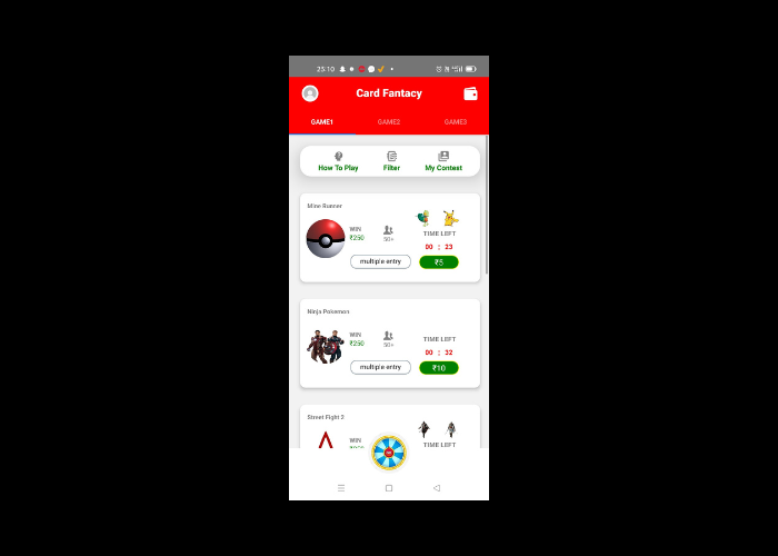 Game mobile application development